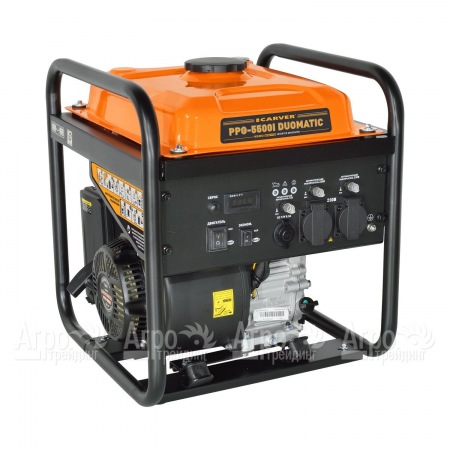 Бензиновый генератор инверторный Carver PPG-5500I Duomatic 4.2 кВт в Екатеринбурге