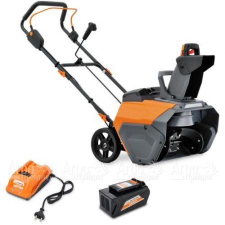 Снегоуборщик аккумуляторный Villartec WA 4051 Set AM405+AC405 в Екатеринбурге