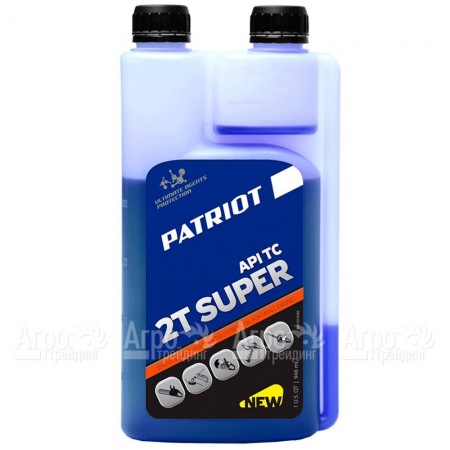 Масло полусинтетическое с дозатором Patriot Super Active 2T 0.946 л для 2-х тактных двигателей  в Екатеринбурге