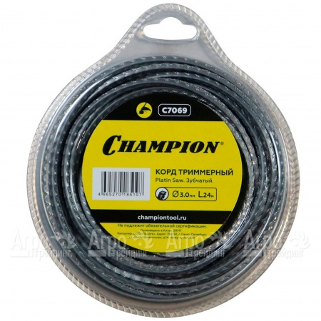 Корд триммерный Champion Platin Saw 3.0мм, 24м (зубчатый)  в Екатеринбурге