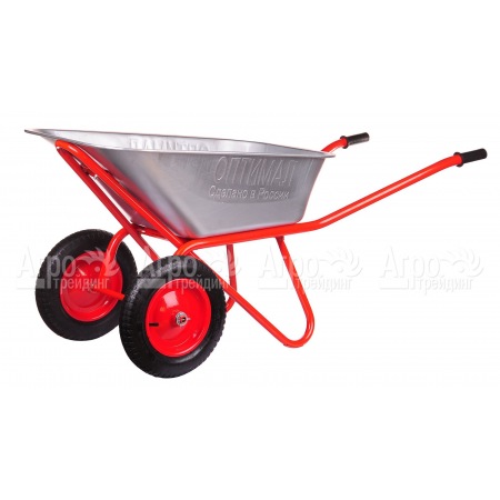 Строительная тачка Оптимал двуколесная 110 л красная в Екатеринбурге