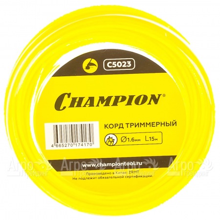 Корд триммерный Champion Star 1.6мм, 15м (звезда) в Екатеринбурге