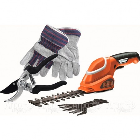 Ножницы аккумуляторные для травы Black+Decker GSL 700 KIT-QW в Екатеринбурге