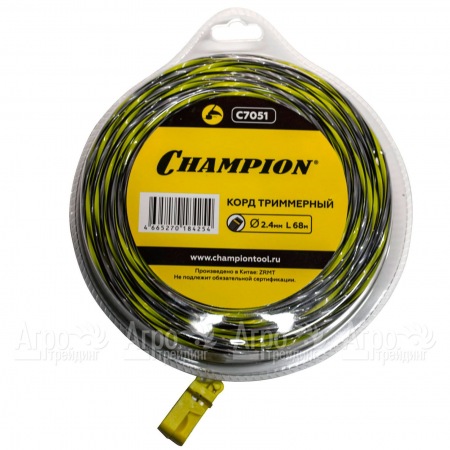 Корд триммерный Champion Tornado 2.4мм, 68м (витой квадрат)+нож  в Екатеринбурге