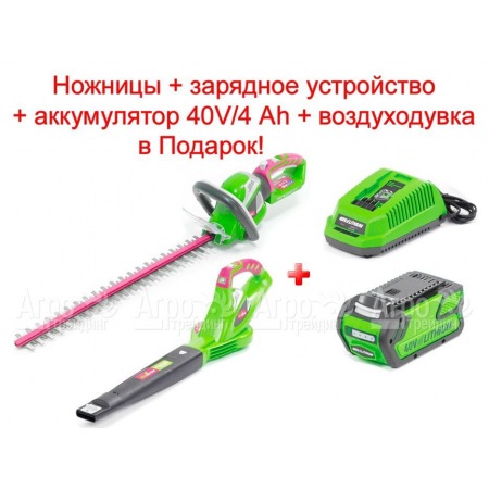 Промо-комплект аккумуляторный кусторез Monferme 22277M + воздуходувка 24157M2 в Екатеринбурге