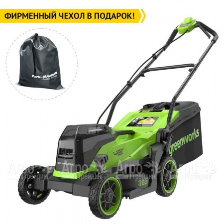 Газонокосилка аккумуляторная GreenWorks GD24X2LM361 2х4 Ач в Екатеринбурге