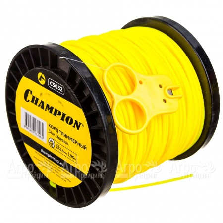 Корд триммерный Champion Star 2.4мм, 90м (звезда)+нож  в Екатеринбурге