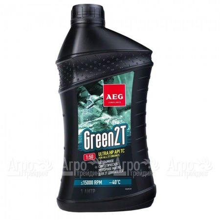 Масло синтетическое AEG Green HP 2T Motor Oil API TC 1 л для 2-х тактных двигателей  в Екатеринбурге