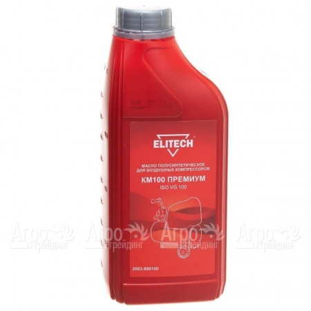 Масло полусинтетическое Elitech КМ100 2003.000100 ISO VG 100 1 л для воздушных компрессоров в Екатеринбурге