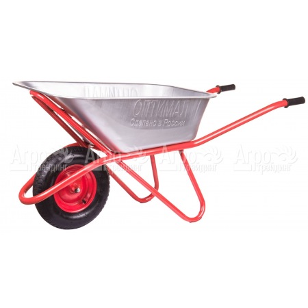 Строительная тачка Оптимал одноколесная 110 л красная в Екатеринбурге